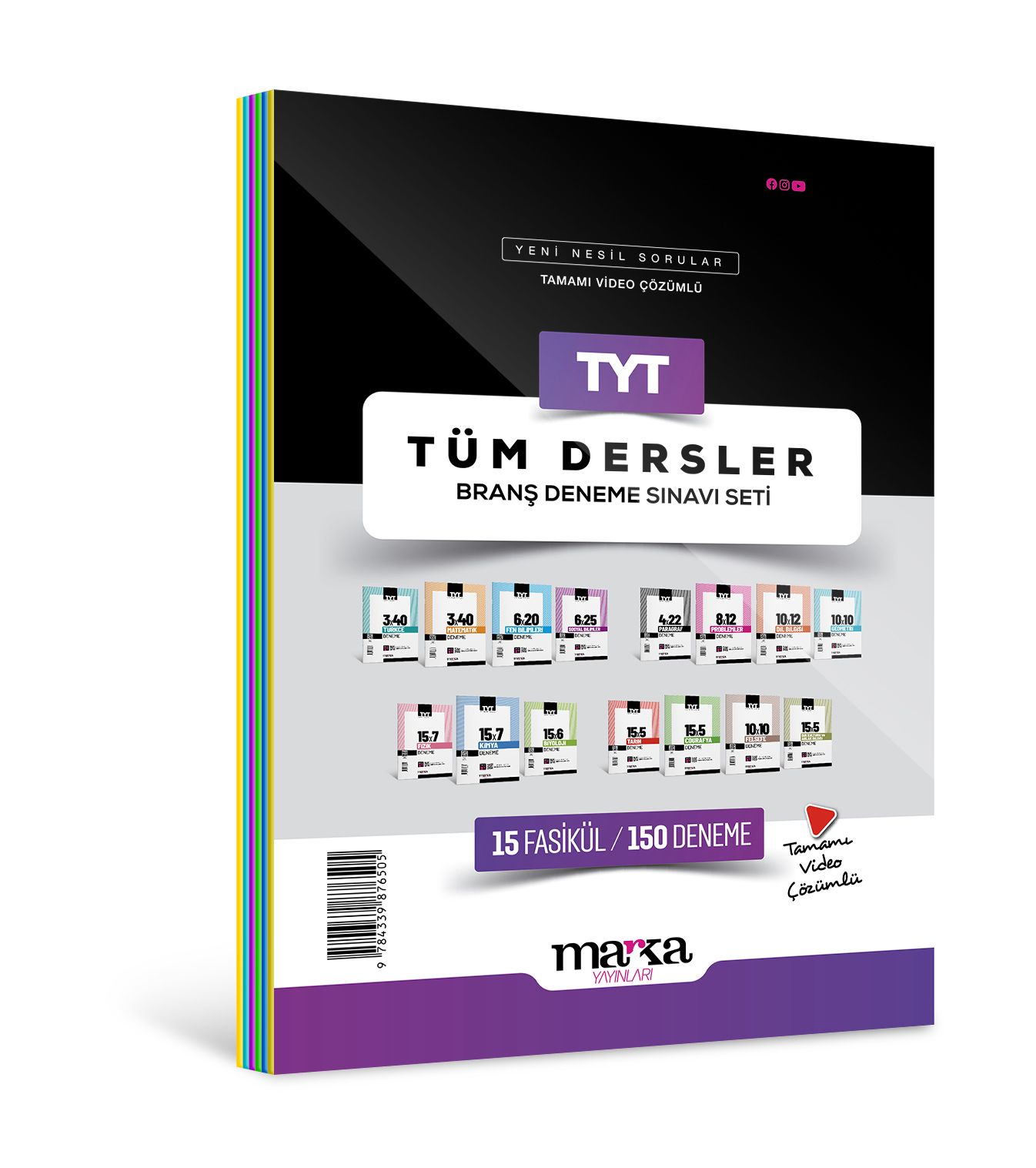 2026 TYT Tüm Dersler Branş Deneme Sınavı Seti 15 Fasikül 150 Deneme